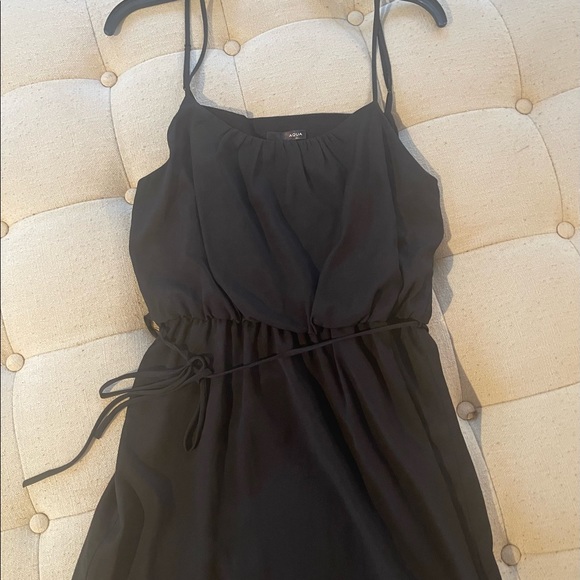 Aqua black spaghetti strap dress - Picture 3 of 4